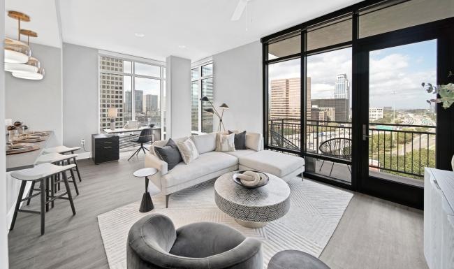 The essence of exceptional living a living room with a large window