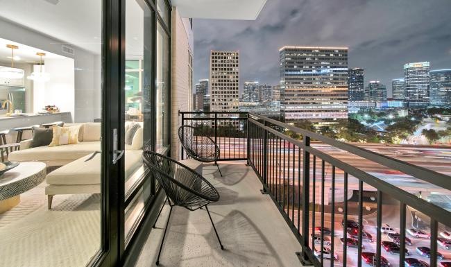 The essence of exceptional living a balcony overlooking a city